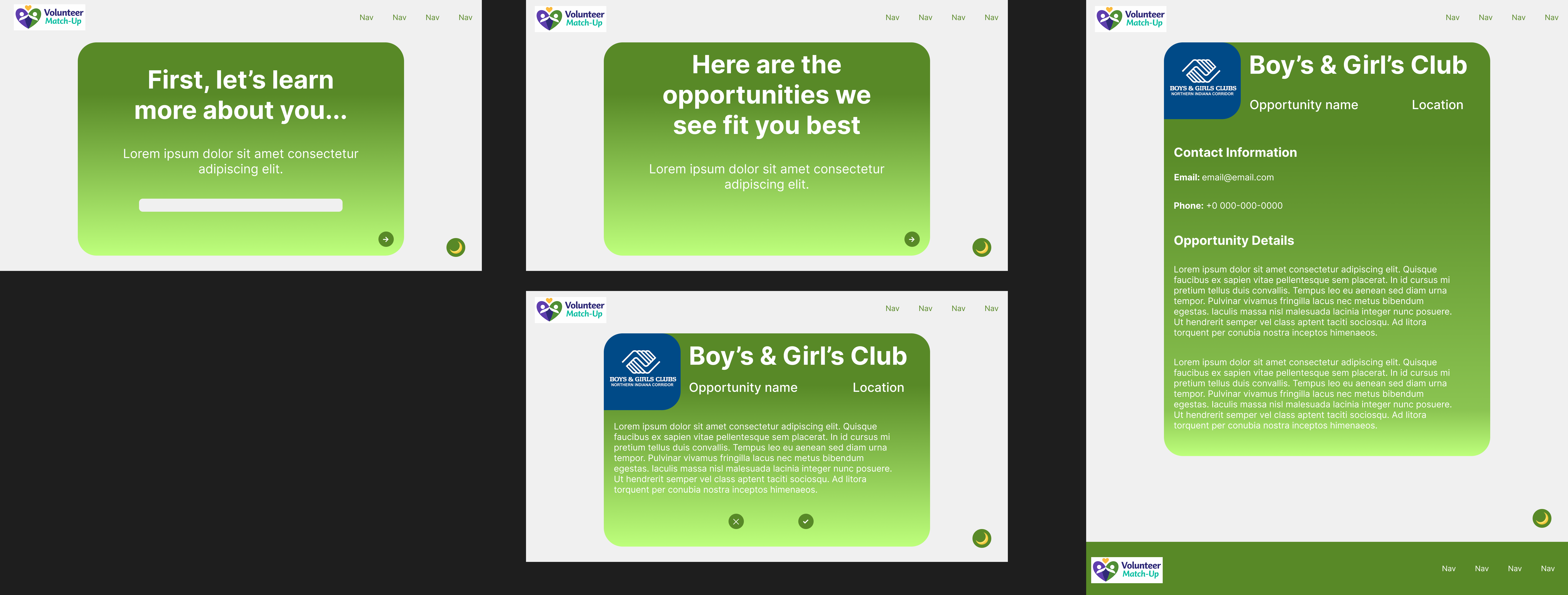 volunteer match up volunteer view